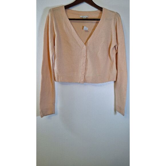 AMERICAN EAGLE Women's Small Cropped Soft Fall Knit Button Front Sweater NEW - Picture 1 of 5